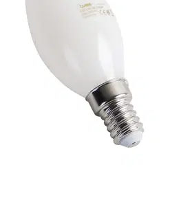 Zarovky E14 stmívatelná LED žárovka špička svíčka opálová 3W 250 lm 2350K