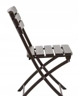 Zahradní židle a křesla Garden Line Skládací zahradní židle DITA hnědá