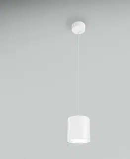 Klasická závěsná svítidla CENTURY Závěsné LED svítidlo RONDO bílé pr.110x123mm 15W 230V 3000K 45d IP20 závěs 150cm