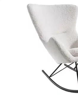 Houpací křesla LuxD Designové houpací křeslo Sweden bílé
