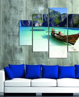 Obrazy Hanah Home Vícedílný obraz Laguna 92 x 56 cm