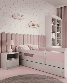 Dětské postýlky Kocot kids Dětská postel Babydreams jednorožec bílá, varianta 70x140, se šuplíky, bez matrace
