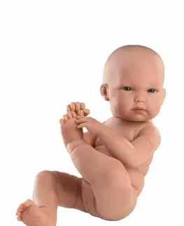 Hračky panenky LLORENS - 63502 NEW BORN DÍVKO - realistické miminko s celovinylovým tělem - 35 cm