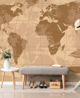 Samolepící tapety Samolepící tapeta rustikální mapa světa