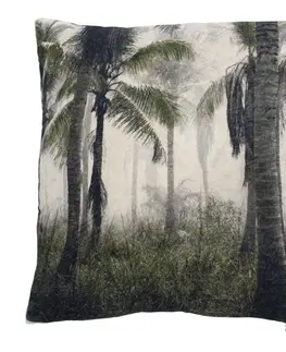 Dekorační polštáře Sametový polštář s palmami Palm  - 45*45*10cm Mars & More RKSFPG