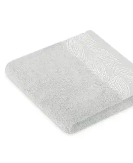 Ručníky AmeliaHome Sada 3 ks ručníků ALLIUM klasický styl šedá, velikost 50x90+70x130