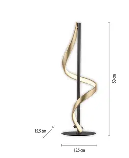 Inteligentní stolní lampy Q-Smart-Home Paul Neuhaus Q-Swing stolní lampa, antracit/mosaz