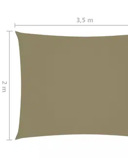 Stínící textilie Stínící plachta obdélníková 2x3,5 m oxfordská látka Dekorhome Žlutá
