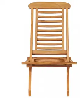 Zahradní křesla a židle Skládací zahradní židle teakové dřevo Dekorhome
