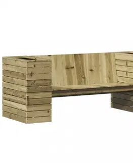 Zahradní sestavy Lavice s truhlíky 167,5 x 60 x 65 cm impregnované borové dřevo