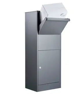 Volně stojící poštovní schránky Juliana Volně stojící poštovní schránka Allux 800S-L v černé barvě