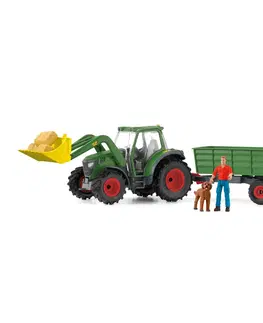 Hračky SCHLEICH - Traktor s přívěsem