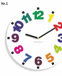 Dětské nástěnné hodiny Dětské nástěnné hodiny s barevnými čísly