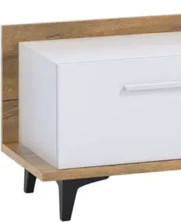 TV stolky ArtCross TV stolek BOX-08 Barva: dub burgun / bílá / černá