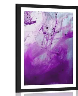 Abstraktní a vzorované Plakát s paspartou kouzelná fialová abstrakce