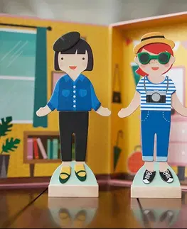 Dřevěné hračky Petit Collage Magnetické puzzle - Nejlepší kamarádky