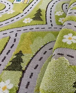 Dětské koberce Smyslový dětský koberec zelený