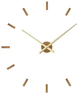 Hodiny VLAHA VCT1040 dubové samolepicí hodiny Minimal zlatá, pr. 80 cm