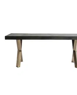 Designové a luxusní jídelní stoly Estila Art-deco jídelní stůl čar z jilmového dřeva 200cm