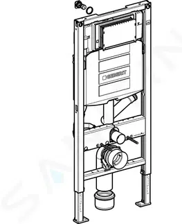 Záchody GEBERIT Duofix Předstěnová instalace pro závěsné WC, pro odsávání zápachu, výška 1,12 m 111.364.00.5