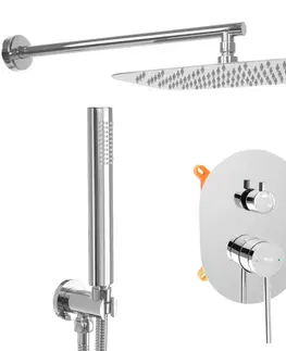 Sprchy a sprchové panely Sprchový set podomítkový Rea Oval + box chrom