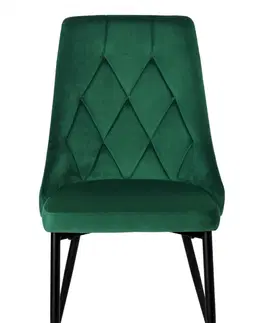 Židle TZB Čalouněná židle LINCOLN tmavě zelená
