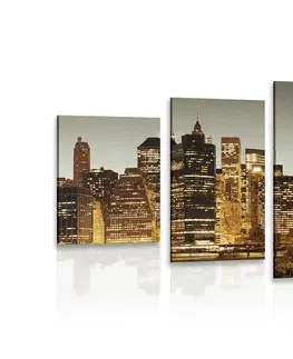 Obrazy města 5-dílný obraz centrum New Yorku