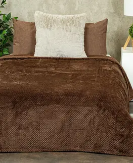 Přikrývky Matex Přehoz na postel Montana hnědá, 170 x 210 cm