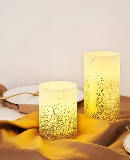 LED svíčky Pauleen Pauleen Golden Glitter Candle LED svíčka sada 2 ks