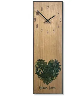 Nástěnné hodiny Stylové dřevěné hodiny do kanceláře s motivem dopisů