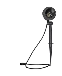 Zemní svítidlo s bodcem STAR TRADING Zemní bodový reflektor Focus v černé barvě, výška 30 cm