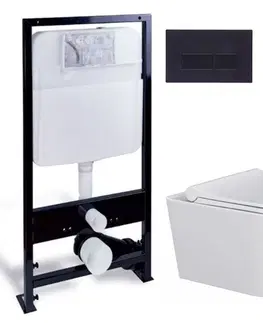 WC sedátka PRIM předstěnový instalační systém s černým tlačítkem  20/0044 + WC MYJOYS MY1 + SEDÁTKO PRIM_20/0026 44 MY1
