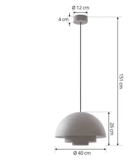 Závěsná světla Lucande Závěsné svítidlo Lucande Nymara LED, šedé