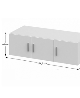 Šatní skříně FLIPPER nástavec na skříň 3D, bílý