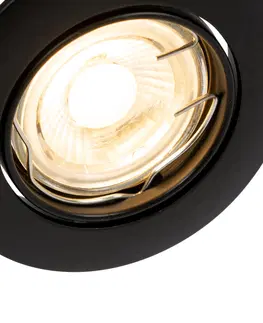 Podhledove svetlo Moderní vestavné bodové svítidlo černé 35 mm sklopné - Edu