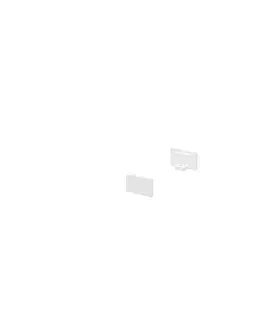 Profily SLV BIG WHITE KONCOVÉ KRYTY, na GRAZIA 10 profil k montáži na stěnu plochý, 2 kusy, ploché provedení, bílé 1000476
