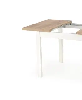 Jídelní stoly HALMAR Rozkládací jídelní stůl TIAGO SQUARE řemeslný dub/bílý