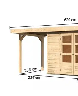 Zahradní domky Dřevěný zahradní domek RETOLA 6 Lanitplast 601 cm