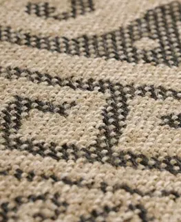 Koberce a koberečky Vopi Kusový koberec Comilla 0887 black, průměr 160 cm