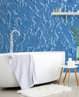 Jednobarevné tapety Tapeta s modrou strukturou