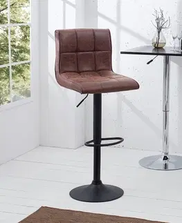 Luxusní barový nábytek Estila Designová barová židle Modena 95-115cm vintage brown