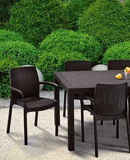 Zahradní stoly KETER Zahradní stůl SYMPHONY | hnědá