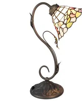 Svítidla Stolní Tiffany lampa Blooming - Ø 20*48 cm Clayre & Eef 5LL-5920