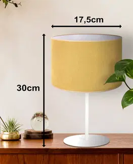 Stolní lampy na noční stolek Duolla Stolní lampa Pastell Roller výška 30cm žlutá