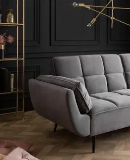 Luxusní a designové sedačky Estila Art-deco designová sedačka Rimadea v šedé barvě 215cm