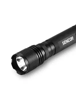 Čelovky Sencor Sencor - LED Hliníková svítilna LED/5W/6xAAA IP44 černá 