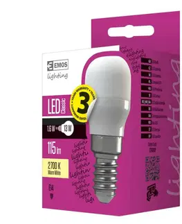 LED žárovky EMOS Lighting EMOS Žárovka do lednic 230V 1,6W E14 neutrální bílá 1524014013