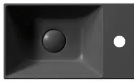 Umyvadla GSI KUBE X keramické umývátko 40x23cm, pravé/levé, černá mat 9484126