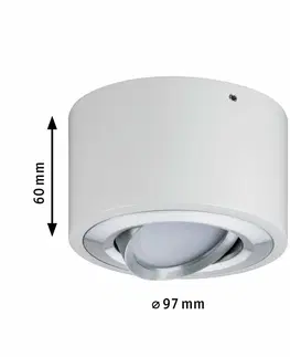 LED bodová svítidla Paulmann LED stropní svítidlo Argun 1-ramenné 4,8W bílá mat/hliník kartáčovaný 797.08 P 79708