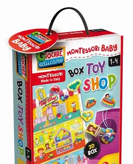Hračky společenské hry LISCIANIGIOCH - Montessori Baby Box Toy Shop - Vkládačka Hračky